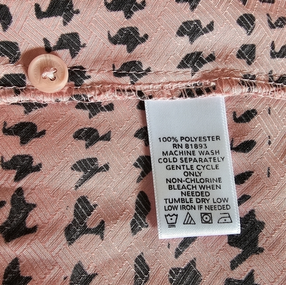 LIZ CLAIRBORNE pink button-down Medium long-sleeved shirt - Picture 5 of 6